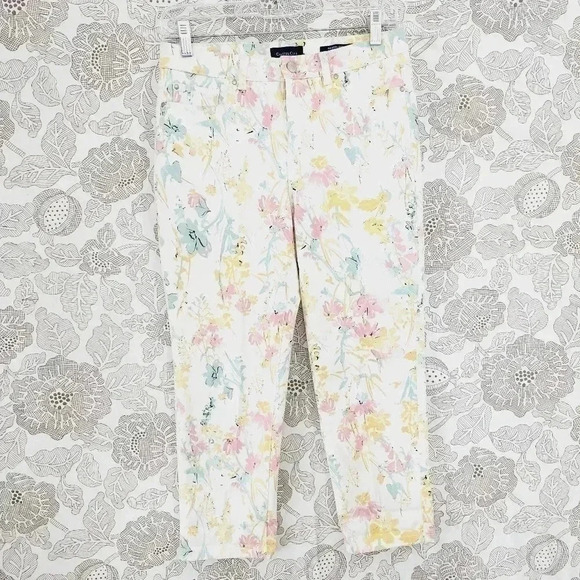 Charter Club Bristro Capri Pants Floral Printed Women's 4 - Picture 1 of 7
